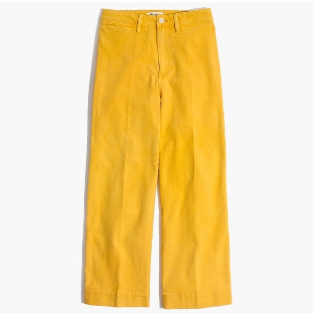Madewell Emmett wide leg crop pants in Greek gold
